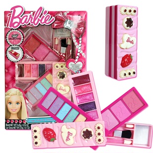 芭比儿童化妆品彩妆盒 聚会表演彩妆圣诞礼物女孩过家家化妆玩具