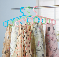 2015新款时尚北欧风创意七环圆圈围巾丝巾领带挂钩架多用塑料衣架