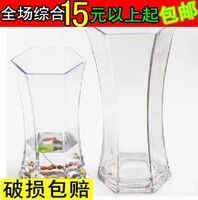 花卉园艺 正品 水培玻璃瓶 高花瓶 富贵竹花瓶 六角透明玻璃花瓶