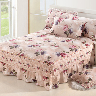 纯棉床罩保护全棉单件床裙式1.2m 1.5双人1.8米2.0床套床盖床群