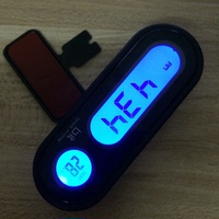 插片LED液晶电子表温度组合 车内室内电子钟表 车用电子表温度计