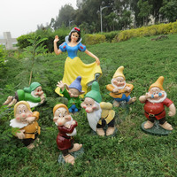 树脂户外景观小品摆件格林童话卡通人物工艺品白雪公主七个小矮人
