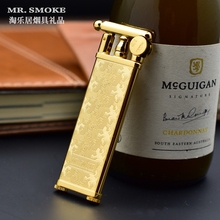 正品MR.SMOKE烟先生个性创意时尚复古超薄纯铜火石煤油打火机