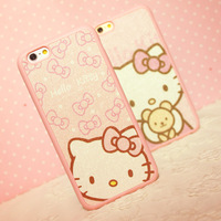 iphone6 plus 卡通粉色蝴蝶结 手机壳苹果 tpu硅胶全包保护套软壳