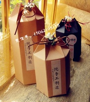 牛皮纸蜂蜜盒 果酱包装盒 茶叶包装盒 土特产包装盒 复古燕窝盒子