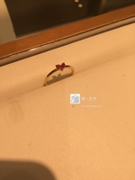 日本专柜代购 Star Jewelry 18K黄金 神秘爱心 红宝石戒指 指环