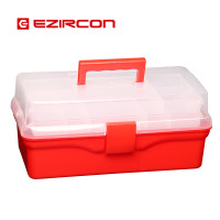 EZIRCON工具箱零件盒美术多功能手提三层儿童画画工具箱画箱