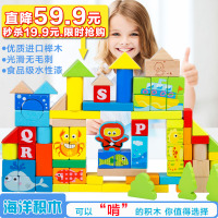 233块大颗粒儿童益智早教积木宝宝木制婴儿智力玩具1-2岁3-6周岁