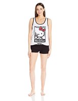美国专柜正品代购2016新款女装夏Hello Kitty卡通睡衣2件套装 2色