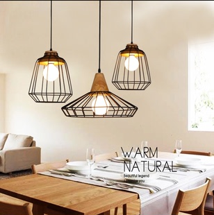 一灯北欧创意个性铁艺吊灯吧台卧室客厅咖啡厅餐厅灯复古网状吊灯