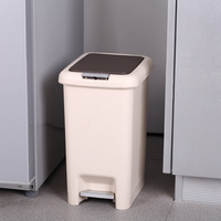 日本家用创意卫生间脚踏式垃圾桶长方形客厅卧室按压式有盖垃圾筒