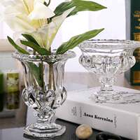 欧式透明花瓶插鲜花干花玻璃客厅茶几摆件简约家用创意果盘水培