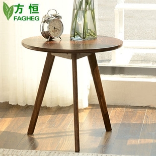 纯实木日式白橡木圆形茶几北欧现代简约小户型多功客厅小桌子新品