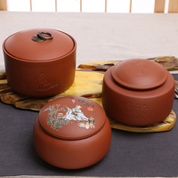 陶瓷密封紫砂茶叶罐 存储罐陶瓷罐茶罐 茶具茶叶密封罐特价包邮