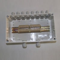 二进十六出汇流盒 塑料电源工控箱 户外接线盒过线盒 分线盒 IP66