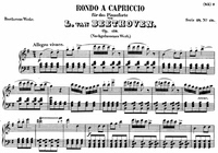 贝多芬 G大调随想回旋曲《丢失一便士的愤怒》 Op.129 钢琴谱