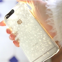 韩国进口正品时尚超薄发光雪花银河苹果6iPhone6Plus保护套手机壳