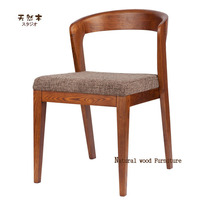 长沙时尚餐厅天然木家具日式宜家餐椅现代简约橡木实餐椅团购