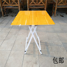 折叠桌便携玻璃钢面正方形折叠餐桌小户型家用吃饭桌爱家方桌包邮