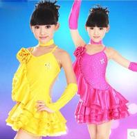 拉丁舞服装女童新款少儿流苏练功表演服儿童舞蹈服六一儿童演出服