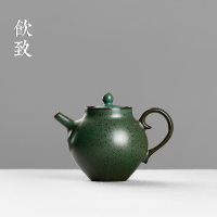 饮致 窑变陶瓷茶壶日式白瓷壶迷你粗陶网孔过滤泡茶壶功夫茶具