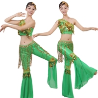 少儿六一舞蹈演出服装儿童民族舞蹈伴舞服装成人傣族跳舞服长裤女
