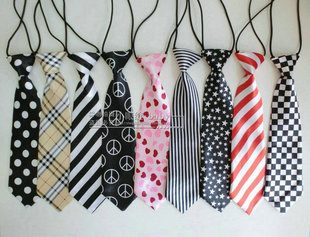 韩宝宝领带儿童小领带男女童宝宝气质领巾可爱短款双层儿童领带结