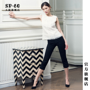 SP68新款黑色休闲高腰七分魔术裤韩版显瘦外穿夏季薄款打底裤子女
