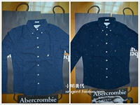 美国代购正品Abercrombie Fitch af男15新款修身纯棉柔软长袖衬衫