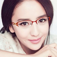 配眼镜 半框近视眼镜框 知性眼镜架蝴蝶眼睛片近视成品眼镜 女款