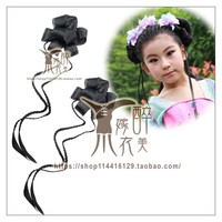 中式婚礼小花童假发发包辫/古代儿童造型小仙女发卷影楼专用假发