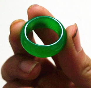 天然正品马来玉戒指 男女情侣款满绿色碧绿色玉石戒指玉器指环