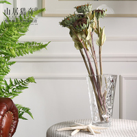 现代简约家居客厅餐桌大号花瓶摆设创意插花透明玻璃瓶装饰品摆件