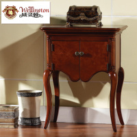 威灵顿家具美式实木小茶几边桌欧式沙发边几角几复古电话几N601-9