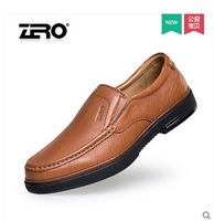ZERO零度名牌高档休闲皮鞋男鞋子真皮头层牛皮质套脚圆头商务正品
