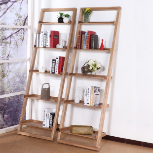 ailvju 实木书架置物架 进口白橡木靠墙日式创意书房家具 原木色