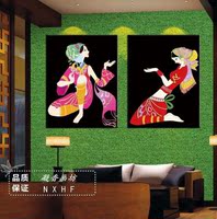 云南少数民族人物特色装饰画客厅沙发背景墙画卧室餐厅饭店无框画