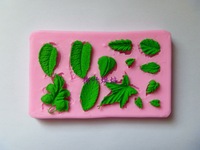 多种树叶硅胶翻糖模具 DIY巧克力硅胶模具 烘焙蛋糕硅胶模