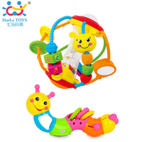 汇乐健儿球+可爱小虫子组合宝宝益智婴幼儿摇铃手抓健身玩具0-1岁