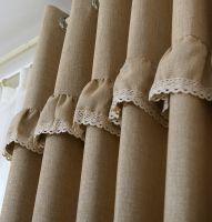 简约现代定制纯色棉麻加厚窗帘成品亚麻布料全遮光布卧室客厅包邮