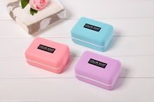 豪丰时尚创意香皂盒  小号韩式带盖肥皂盒  旅行塑料皂盒