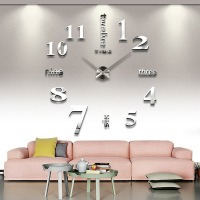 wall clock 超大尺寸diy挂钟个性3D镜面挂钟创意艺术静音钟表