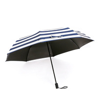 海军蓝黑胶防晒伞晴雨两用折叠晴雨伞女太阳伞遮阳伞超强防紫外线