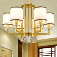 现代新中式吊灯客厅灯具大气 铁艺复古餐厅卧室酒店茶楼工程灯饰