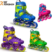 乐秀溜冰鞋RX1S 专业可调成人儿童平花轮滑花式直排旱冰鞋男女