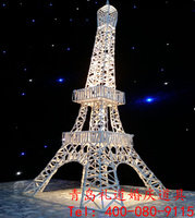 创意婚礼新品埃菲尔铁塔童话主题系列星空舞台装饰摆件婚庆道具