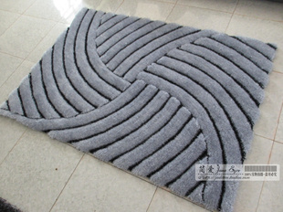 新品特价 免洗加厚密3D立体弹力丝地毯300D细丝客厅茶几卧室地毯