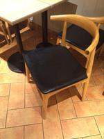 牛角椅水曲柳实木餐椅西餐厅咖啡厅餐椅酒店椅快餐椅高档时尚餐椅