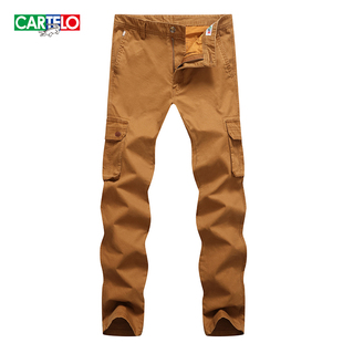 CARTELO/卡帝乐鳄鱼2015新款时尚男士工装休闲多袋裤男士长裤