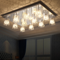 客厅灯具长方形大气水晶吊灯现代简约主卧室灯温馨浪漫led吸顶灯